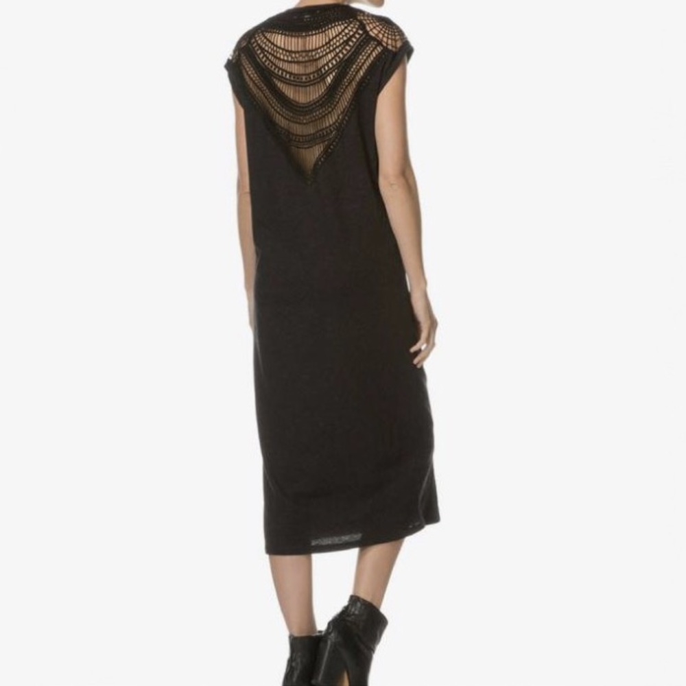 IRO Caplin Crochet Back Cashmere Blend Midi Dress